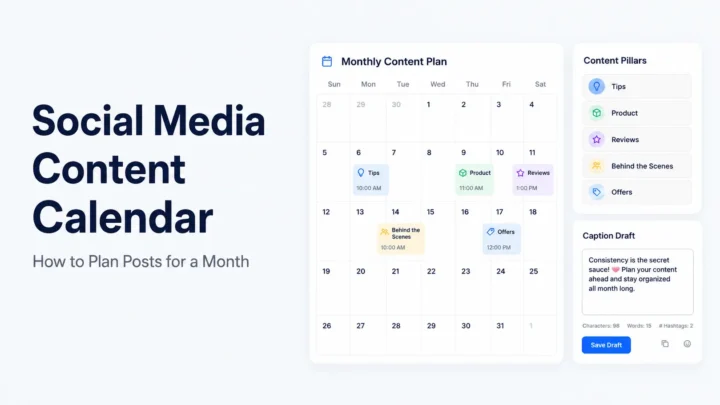 Social media content calendar